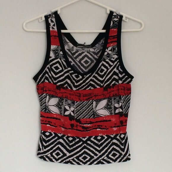 Joseph Ribkoff 2 Piece Jacket Camisole Sz 14 Multicolor Geometric 3\4 Sleeve - Picture 3 of 8